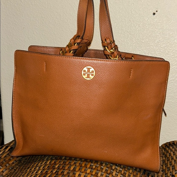 Tory Burch Brown Leather Tote Bag - Picture 2 of 10